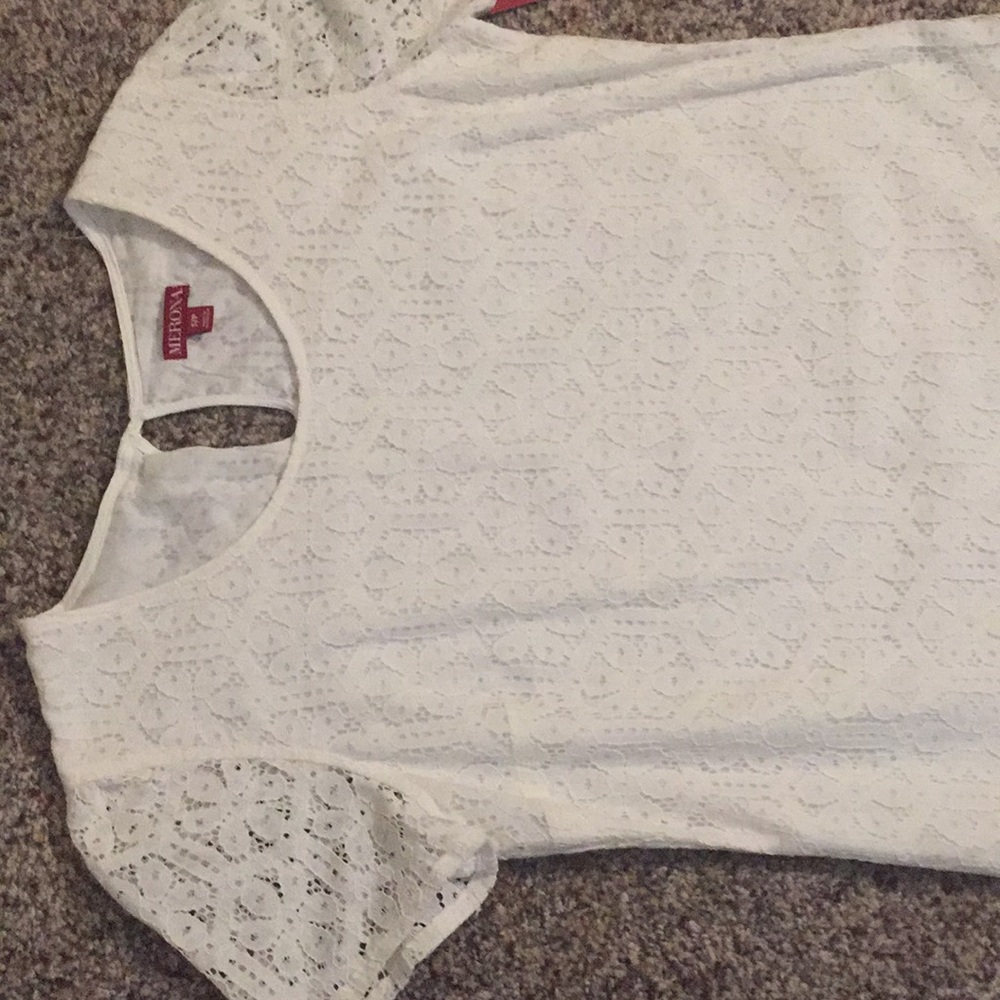 Lace short sleeve top